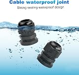 suchkawe 50 Pack Cable Glands PG7-19 Waterproof Connectors 3-16mm Nylon IP68 Box view 3