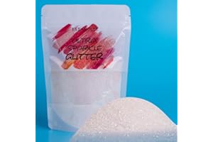 ESTANOITE Rainbow Glitter 150g, Iridescent White Glitter Powder for Craft, Nail Art, Festival Decoration and Cosmetic Use