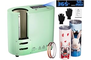GO2CRAFT Auto Seamless Tumbler Heat Press Machine for Full Print, Automatic Rotation Advanced Cup Heat Press with Fast & Even Heating, 4 Memory Modes for 11-30oz Sublimation Tumblers, Mug, Glasses