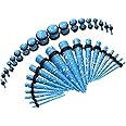 Bodyj4you 36PC Gauges Kit Ear Stretching 14G-00G Glitter Acrylic Taper Plug Body Piercing
