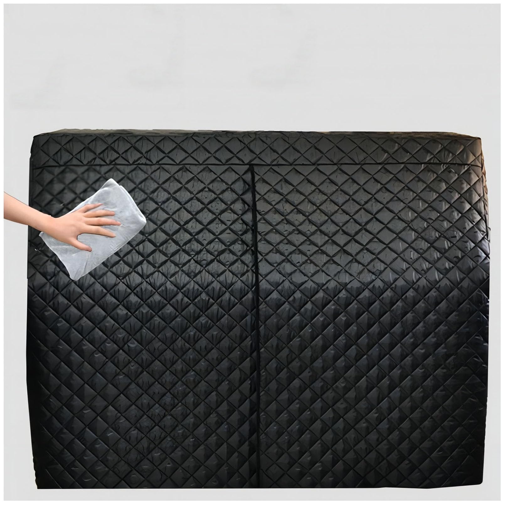 Cutfouwe Upright Piano Cover,Dustproof Moistureproof Piano Cover upright quilted black nylon vertical piano cover ，Thicken Resistant full upright piano cover