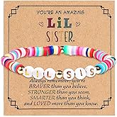 MMIUAEG Big Sister Bracelets Big Bro Bracelets for Women Men Birthday Jewelry Gifts Big Sis Lil Sis Bracelets Sister Jewelry