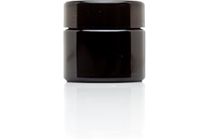 Infinity Jars 30 Ml (1 fl oz) Pocket Size Black Ultraviolet Glass Screw Top Jar