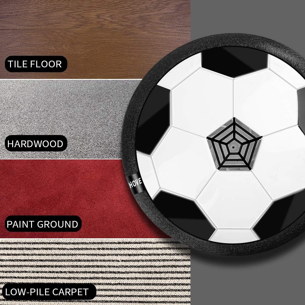 Feiqio Kids Toys Hover Soccer Ball Set with 2 Goals, Air Power Training Football Game, Indoor Soccer Ball with LED Light-Football Toy for Boys Girls Age 3 and up Best Gift (Red): Toys & Games