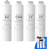 Waterdrop 𝐖𝐃-𝐓𝟑-𝐑𝐂𝐌𝐎 Replacement Filter, Pack of 1 RO, Pack of 2 CF and 1 CBM Filter, Replacement for 𝐖𝐃-𝐓𝟑-𝐌 Tankless Reverse Osmosis Water System (𝟐*𝐂𝐅 + 𝟏*𝐂𝐁𝐌 + 𝟏*𝐑𝐎)