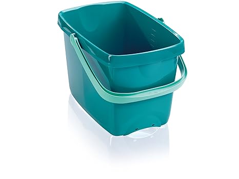 Leifheit Eimer Combi M mit 12 L Fassungsvermögen für große Bodenflächen, standfester Putzeimer in eckiger Form, vielfältig ko