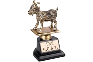 FiiMan 6" The Goat Trophy Award, G.O.A.T Greatest of All Time Trophy, Funny Recognition Trophy, Unique Recognition Gift Plaque for Fantasy Sports, Employee, Teacher, Boss, Friend. The Humble Goat!