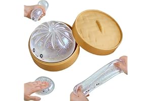 Dumpling Squishy Mystery Box – Viral Glitter Squishy Dumpling Toy, Surprise Mini & Giant Slow Rising Stress Relief Gift (Tran