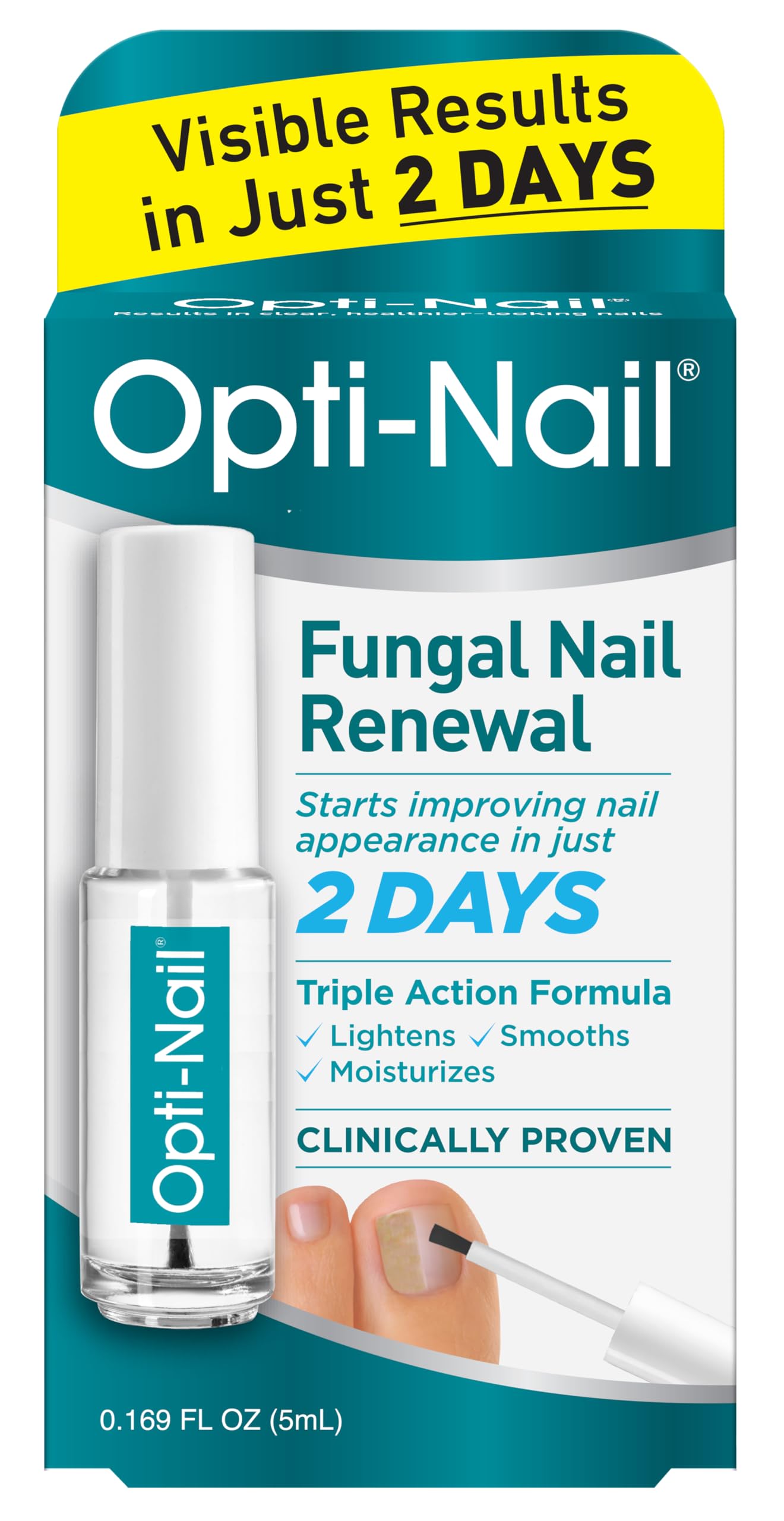 Photo 1 of Opti-Nail Fungal Nail Repair with Brush Applicator, Restores the Healthy Appearance of Nails Discolored or Damaged by Nail Fungus