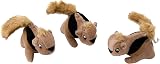 Outward Hound Squeakin' Squirrels Plush Replacement Toys 3 Pack view 1