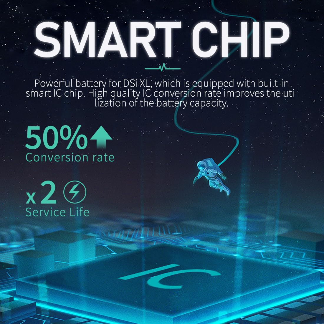 DSi XL Battery, UTL-003 Replacement Battery for Nintendo D Si XL DS X L UTL-003 DSi LL UTL-001 C UTL-A-BP(𝐍𝐞𝐰 𝐔𝐩𝐠𝐫𝐚𝐝𝐞) Game Player B attery (Not for Nintendo D Si NDSi DS Lite)