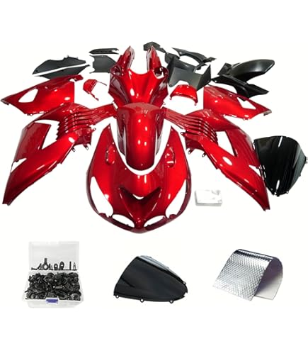 プリン⭐︎ Amazon.com: White Red Fairings Kit For Kawasaki Ninja ZX14R