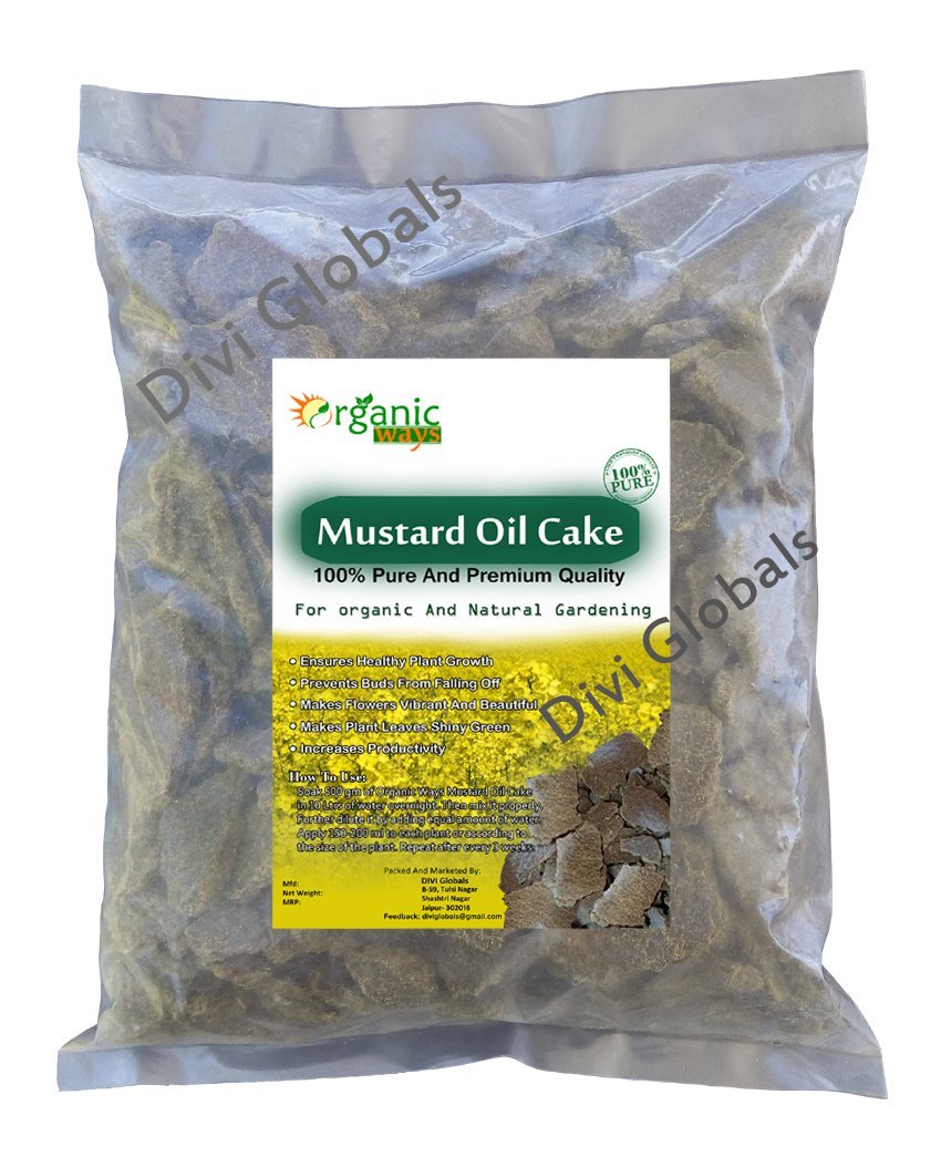 Buy Organic Ways Mustard Oil Cake Fertilizer for Gardening, 900g Online