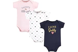 Hudson Baby baby-girls Cotton Bodysuits 3-pack