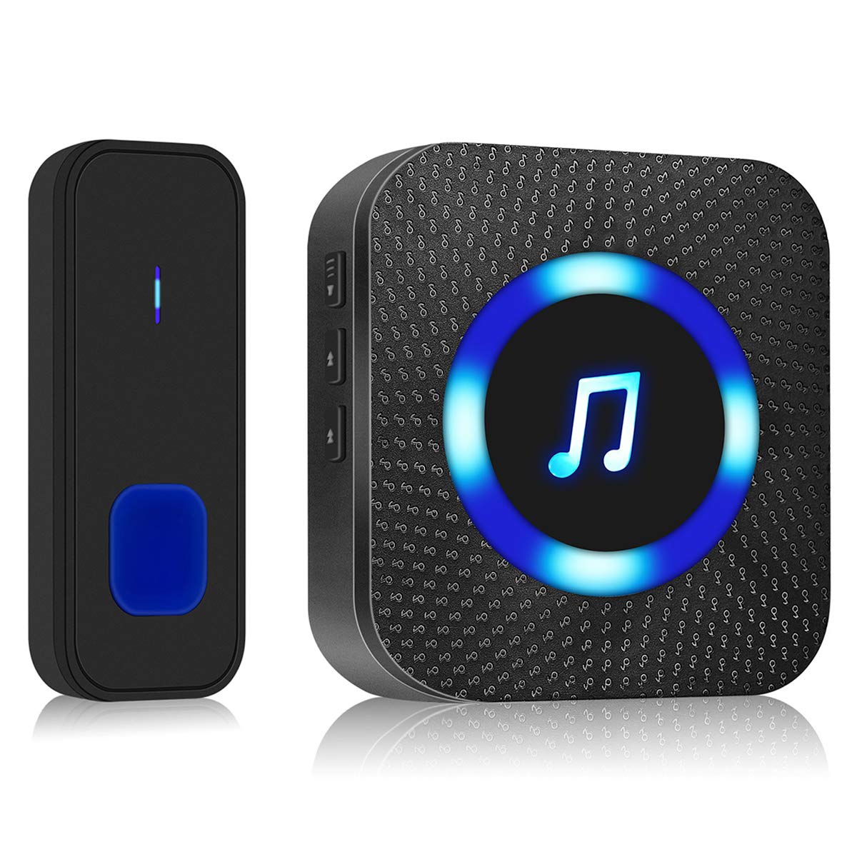 Haokaini Wireless Doorbell,IP55 Waterproof 300M Range Door Entry Bell Cordless Battery Operated Loud Chime Doorbell with 5 Level Volume,55 Tunes