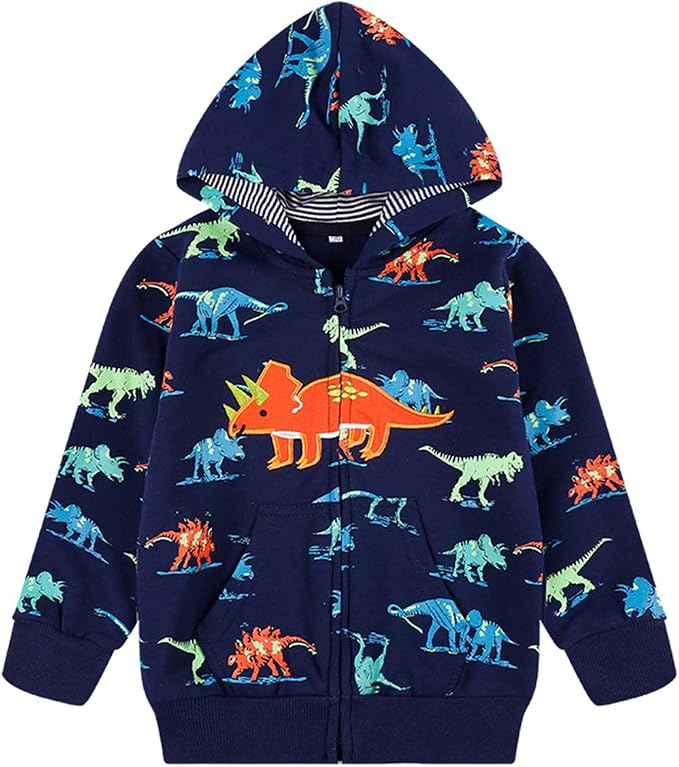 Sudaderas de dinosaurio para niños pequeños, manga larga, para deportes