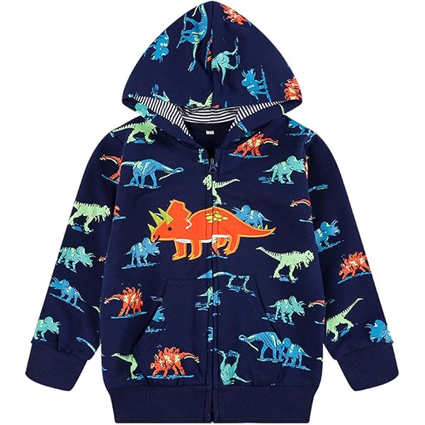 Pull Noel 2 Ans Sweat à Capuche Dinosaure Pour Garçon - 100% Coton