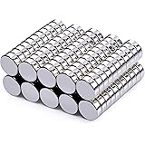 MIN CI 100 Pcs Strong Round Small Rare Earth Magnets, Mini Refrigerator Neodymium Magnets Disc for Whiteboard Locker Fridge D