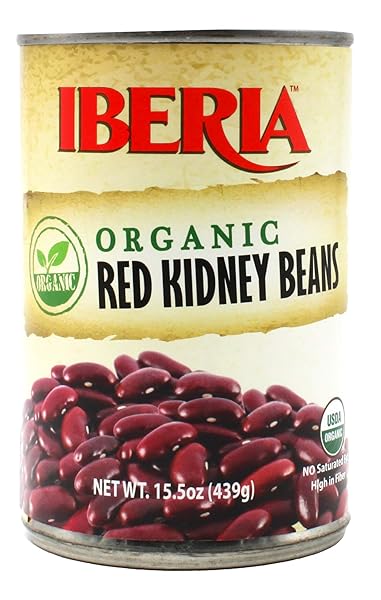 IBERIA ORGANIC RED KIDNEY BEANS, 15.5 OUNCE (PACK OF 24)