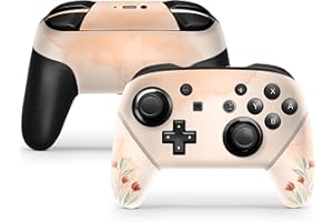 TACKY DESIGN Flower Skin for Nintendo Switch Controller Skin Watercolor, Sticker Compatible for Pro Controller Skin Leaf Viny