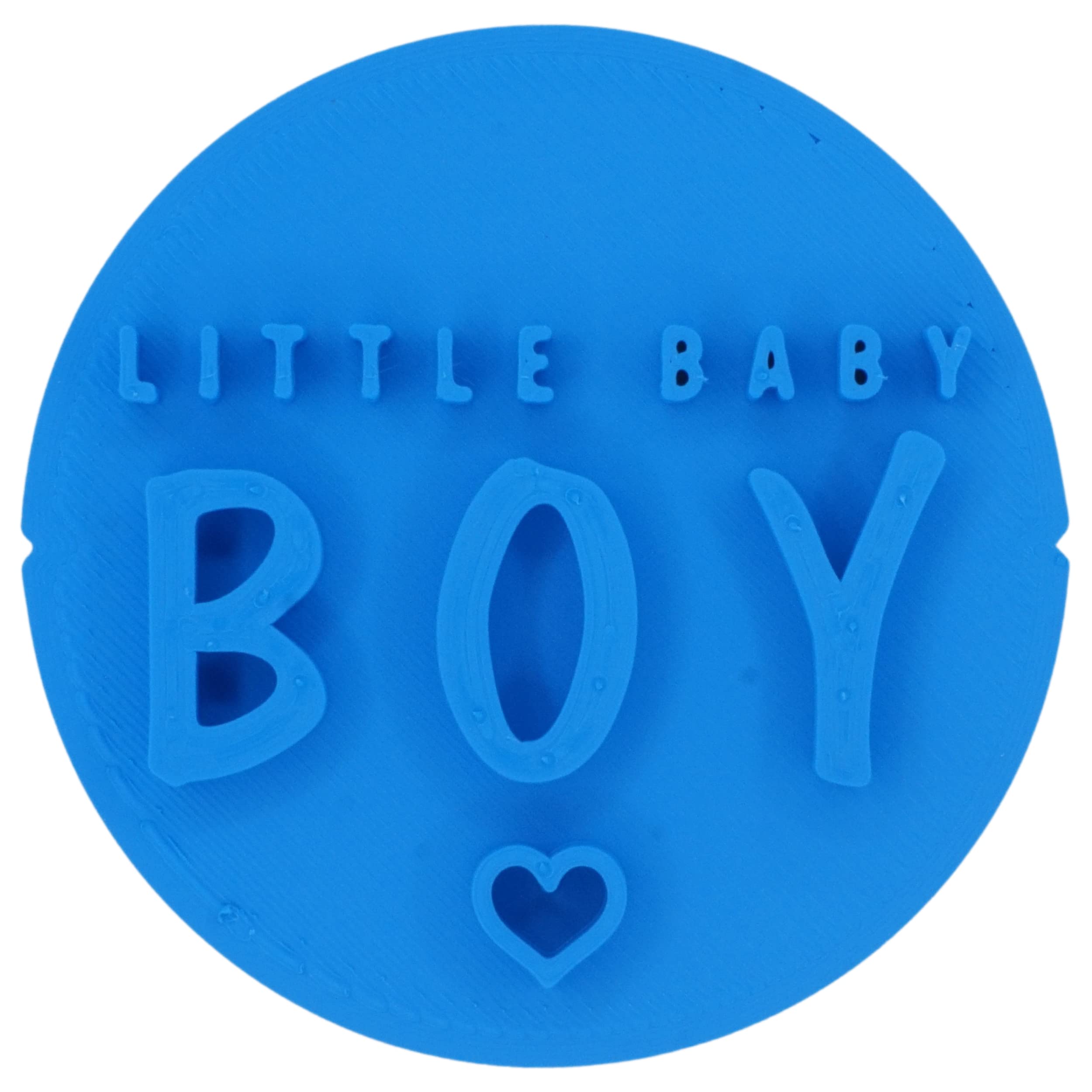 Little Baby Boy Heart Cookie Stamp Fondant Embosser 6cm (2.36 inches) Made in The UK for Baking, Cooking, Fondant, Icing, Cupcake, Cookie, Cake, Biscuits, Decoration