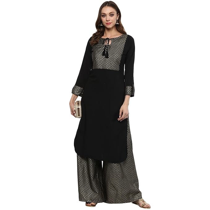 Women's Synthetic Straight Kurta