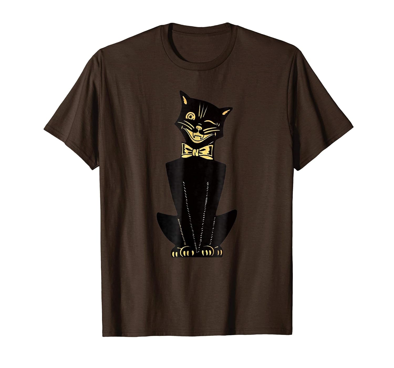 Vintage Halloween Cat T-shirt-Rose