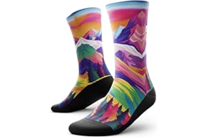 Outway Novelty Crew Socks for Men & Women, Breathable, Moisture-Wicking Athletic Calf Socks with Arch Support