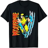 Marvel X-Men Wolverine Vintage Claw Slice Graphic T-Shirt T-Shirt