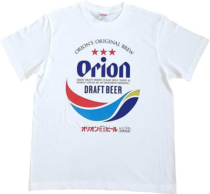 Amazon オリオンビール Tシャツ ドラフト缶デザイン 白 SLL グッズ Tシャツ・カットソー 通販