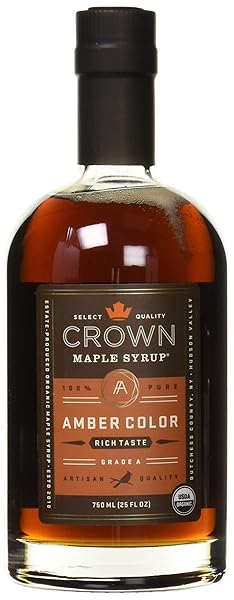 CROWN MAPLE ORGANIC MEDIUM AMBER GRADE A MAPLE SYRUP, 750 ML