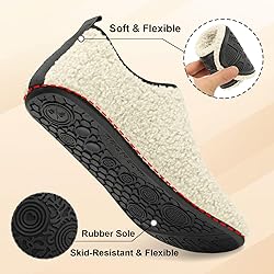 QFH Men's & Women's Slip On Warm House Shoes