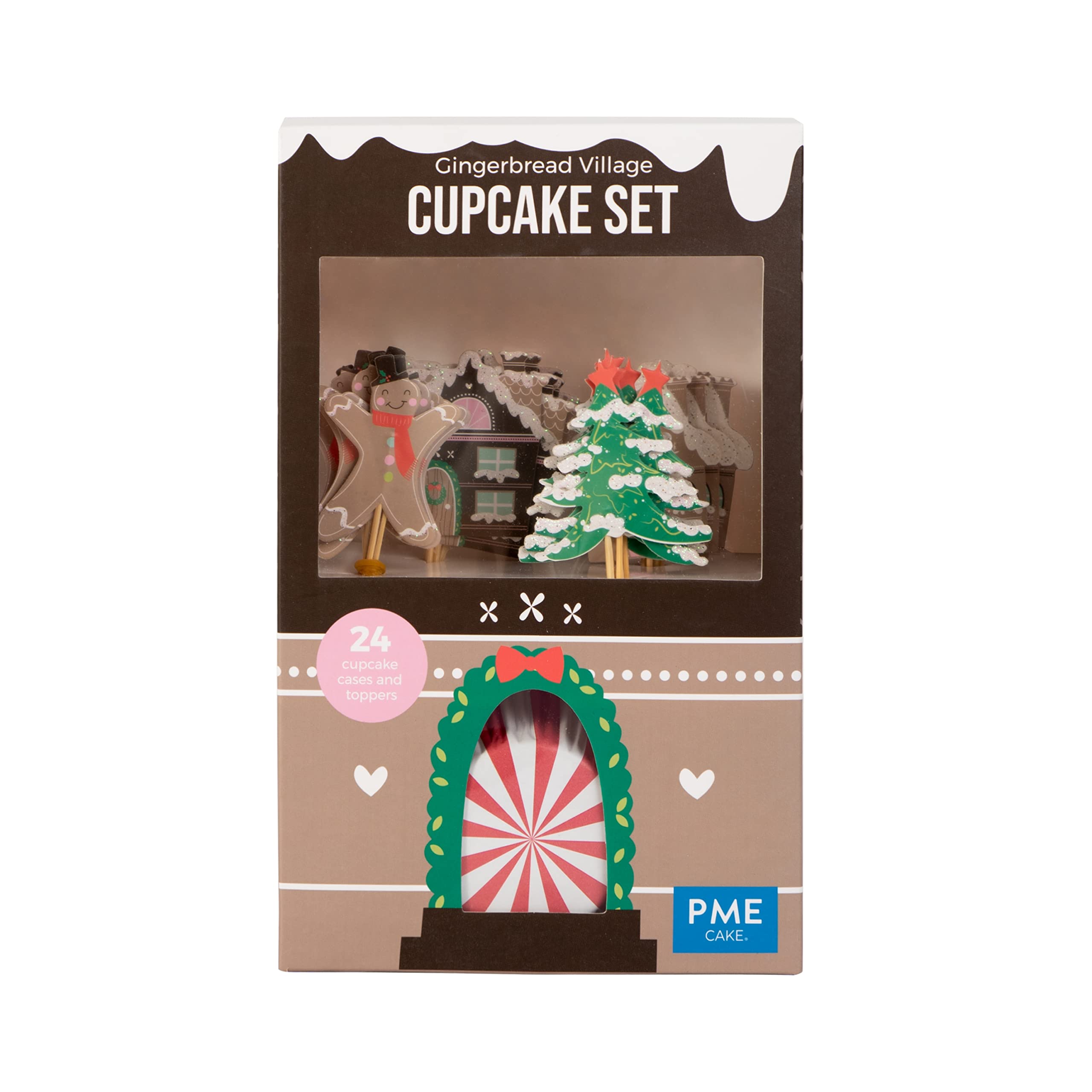 PME Cupcake Set - Gingerbread Village Christmas, Set of 24 — image 1