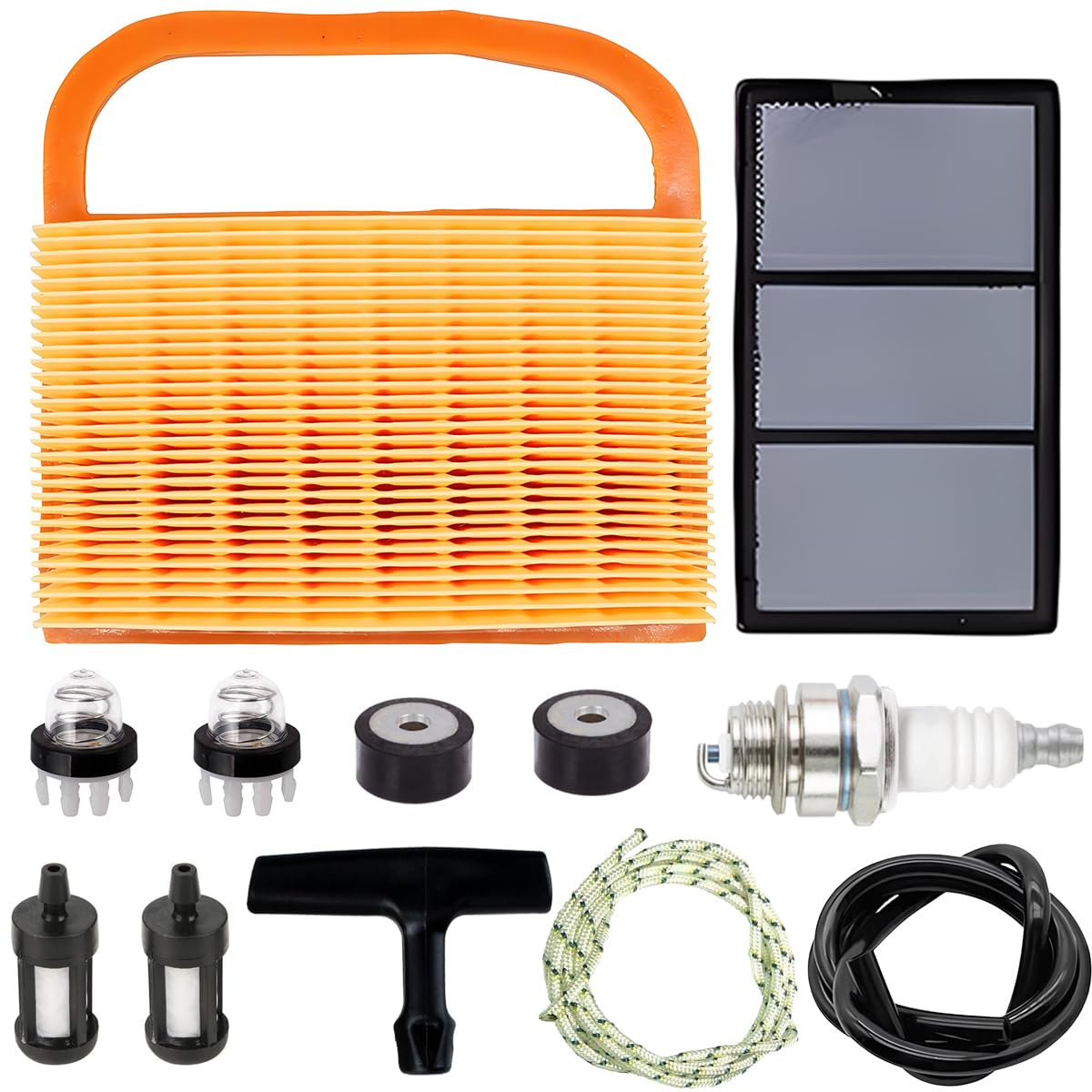 ZAMDOE TS410 TS420 Air Filter Pre Cleaner for Stihl TS410Z TS420Z Concrete Cut Off Saw for Replace Air Filter Parts 4238 140 4401 4238-140-4404 Service Kit with Spark Plug Pull Cord Starter Handle