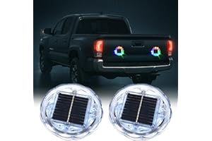ALDST Solar Powered LED Strobe Lights, Wireless Magnetic Portable Warning Lights IP64 Waterproof No Wiring No Drill for Vehicles Cars Trucks 2 Pack