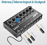 Moukey MAMX2 Audio Mixer 6-Channel Stereo/Mono USB 5V Power view 2