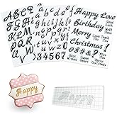 4 PCS Alphabet Letter Fondant Stamps for Biscuit Cake Cookie, Upgraded Food Grade Alphabet Cake Stamp Tool Uppercase Extra Sp