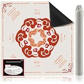 Mikccer Mahjong Mat for Table, American Mahjong Mat with Rules, 32x32 Inch | Rubber Non-Slip Mah Jong Mat with 2026 Mahjong Card, Noise Reduction Table Cover Accessories for Mahjong, Poker, Board Games