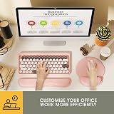 GIM Keyboard Wrist Rest Set Pink Memory Foam Mouse Pad Ergonomic Support view 5