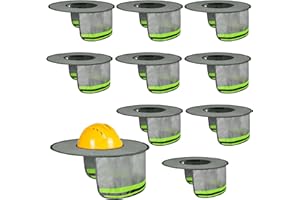 Jspupifip 10 Pack Hard Hat Sun Shade Full Brim High Visibility Hard Hat Sun Visor with Reflective Strip for Construction Sites