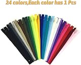DOITEM 25 cm Multicolor Nylon Zippers 24 Colors for Sewing Crafts view 2