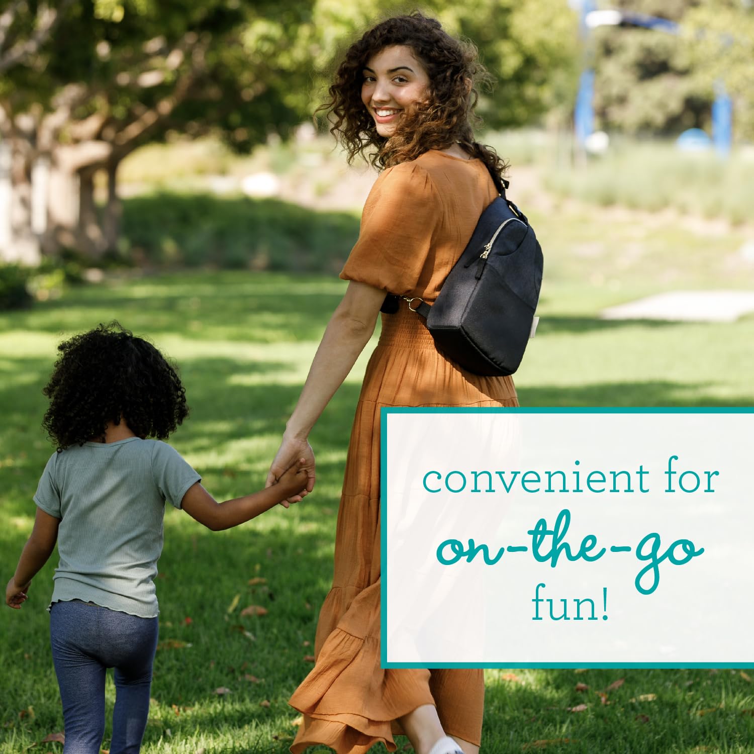 Infantino Crossbody Diaper Bag – Lightweight, Spacious & Stylish for On-the-Go Parents, Black
