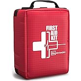First Aid Kit, Professional Trauma First Aid Kit with Labelled Compartments Molle System for Car, Hiking, Backpacking, Camping, Traveling, and Cycling