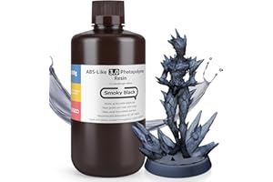 DEEPLEE ELEGOO ABS-Like Resin 3.0, Photopolymer Resin UV Curing 405nm, Upgraded ABS 3D Printing Resin, Higher Precision, Lower Shrinkage 3D Resin for LCD/MSLA/DLP 3D Printer, Smoky Black 1000G