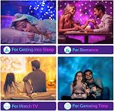 JIAWEN Galaxy Projector Light Ocean Wave 16 Colors 30 Modes 360° Ceiling view 7