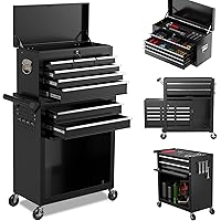 8-Drawer Rolling Tool Chest – Removable Top Cabinet, Lockable Storage Box With Wheels For Garage & Workshop