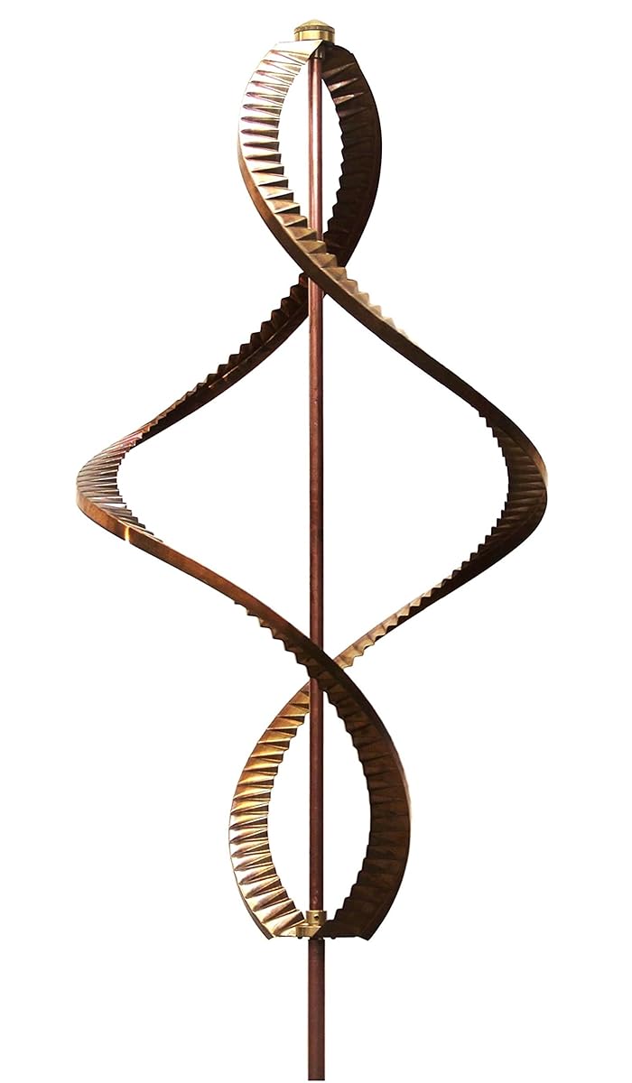 Stanwood Wind Sculpture Dual Helix Spinner, One Size, Copper