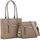 Montana West 2Pcs Handbags Sets for Women Large Tote Bags Cute Crossbody Purses