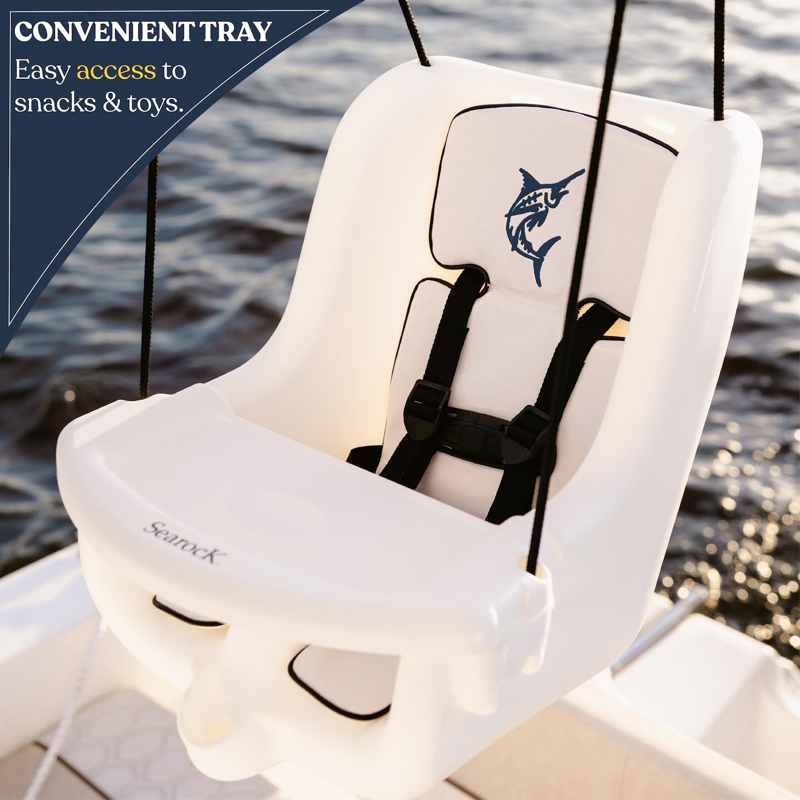 SearocK Marine-Grade Baby Swing Seat – Outdoors for Boats, Porches, Swing Sets – Heavy-Duty for Ages 6 Months to 4 Years