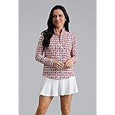 IBKUL UPF 50+ Sun Protection, Icefil Cooling, Moisture-Wicking Hugs & Kisses Long Sleeve Mock Neck Top